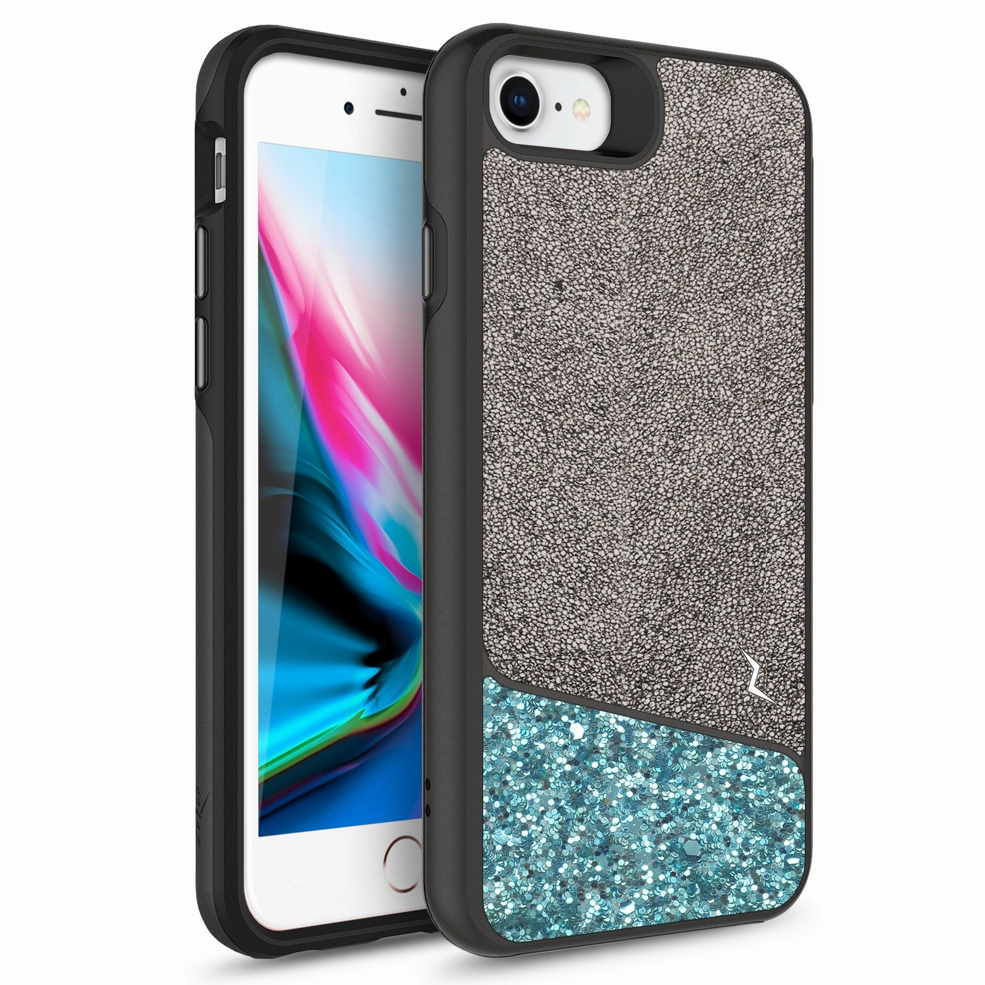 ZIZO DIVISION Series Case for iPhone SE (2020) / iPhone 8 / iPhone 7 - Black & Mint Tough Exterior