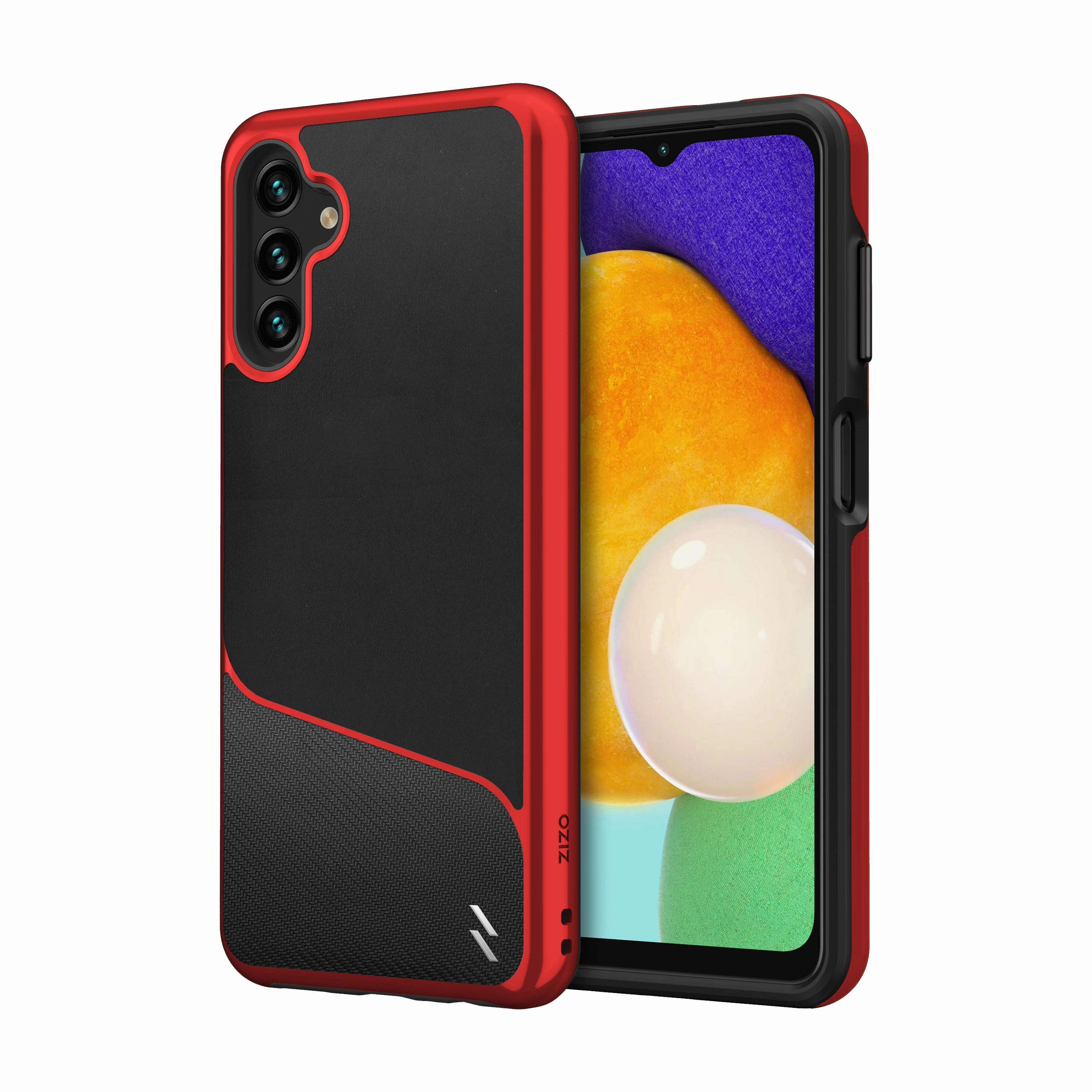 ZIZO DIVISION Series Galaxy A13 5G Case - Black & Red Durable Design Texture Durable Grip