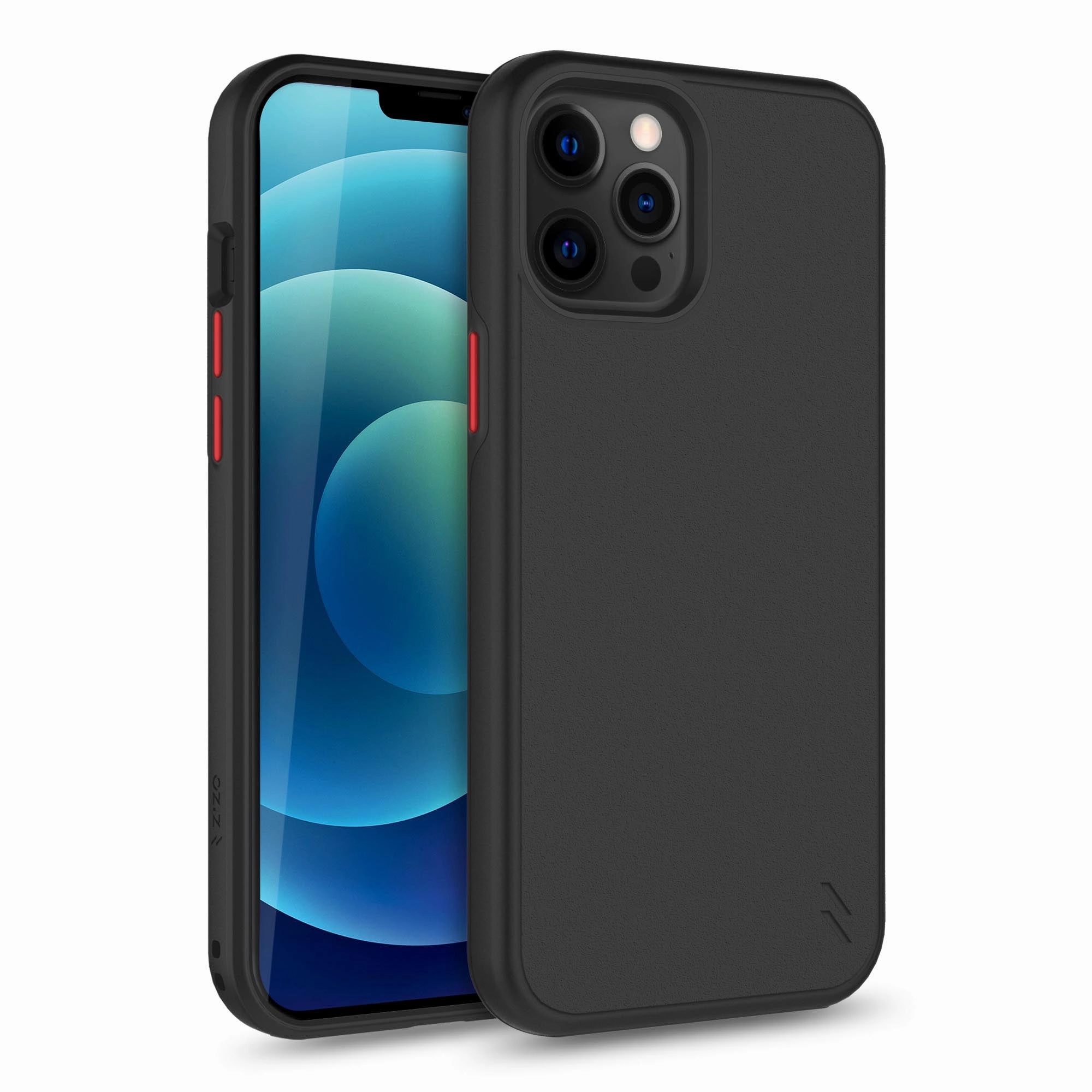 Rugged Finish ZIZO DIVISION Series iPhone 12 / iPhone 12 Pro Case - Black