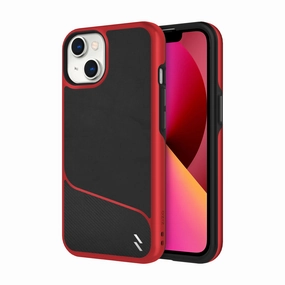 ZIZO DIVISION Series iPhone 13 Case - Black & Red Luxury Finish High protection