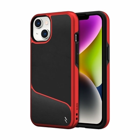 ZIZO DIVISION Series iPhone 14 (6.1) Case - Black & Red Slim Fit Design Smooth Layer Texture