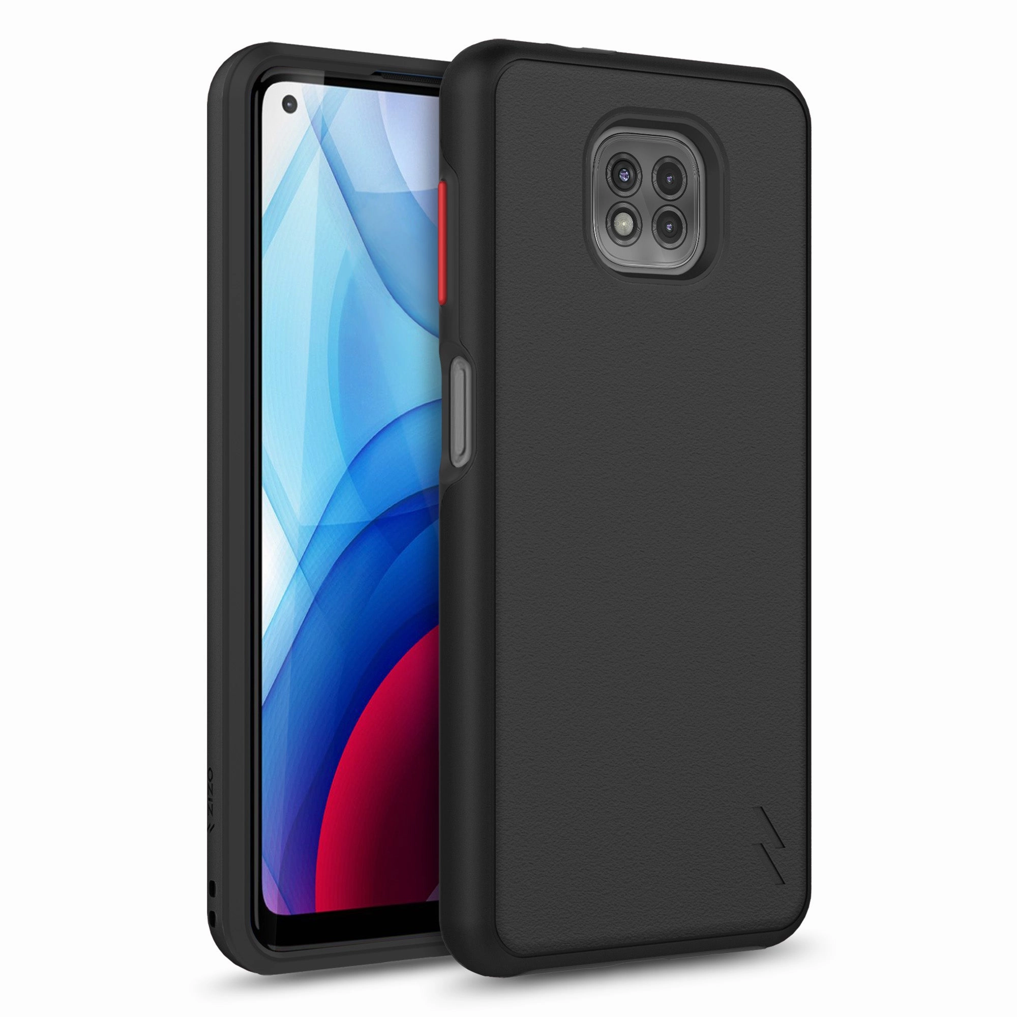 Glossy Texture ZIZO DIVISION Series Moto G Power (2021) Case - Black