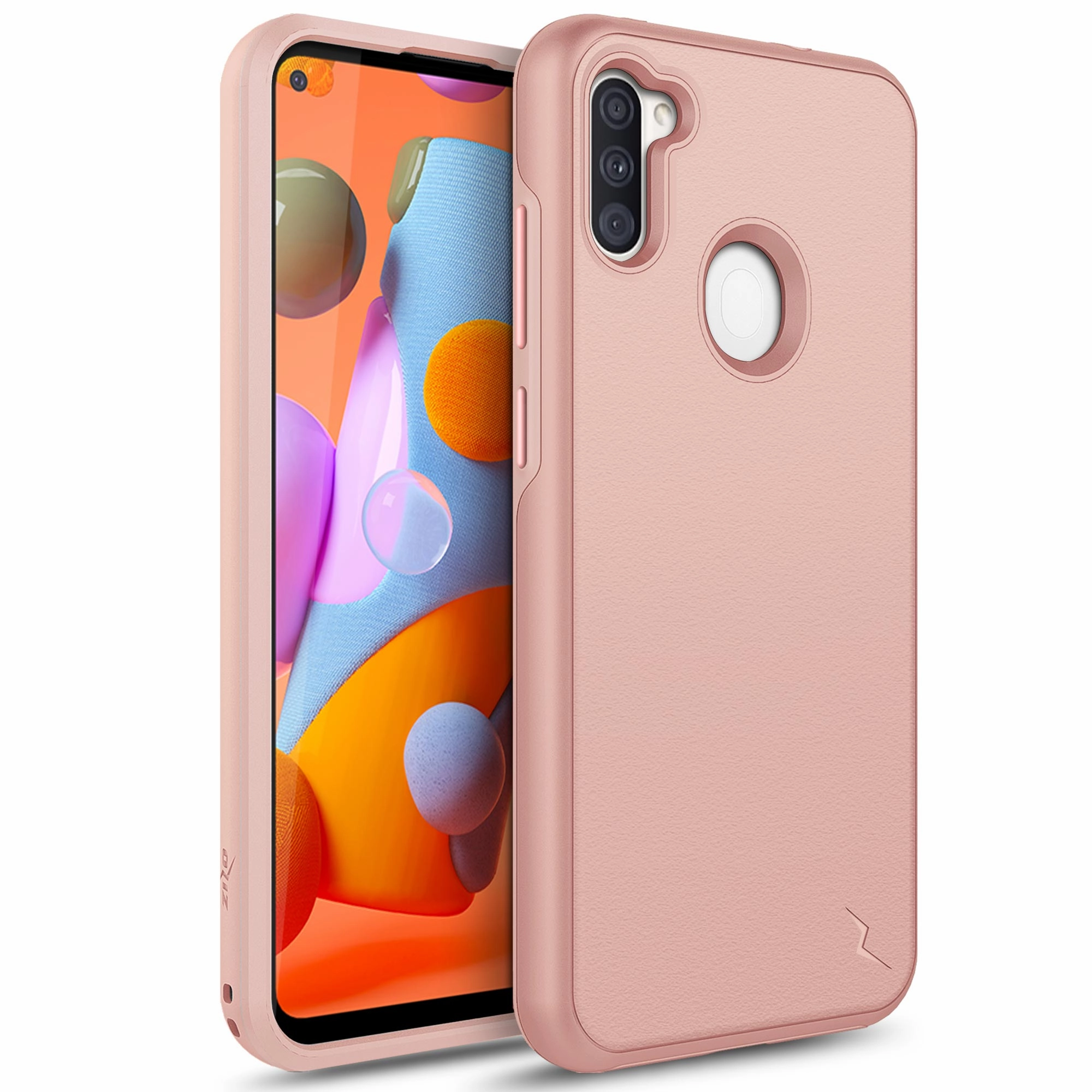 Protective Layering ZIZO DIVISION Series Samsung Galaxy A11 Case - Rose Gold