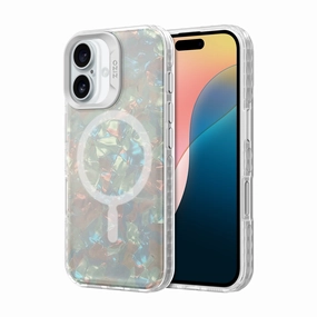 Protective Design Texture ZIZO JEWEL Series iPhone 16 MagSafe Case - Opal
