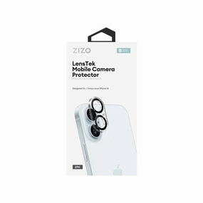 ZIZO LensTek iPhone 16 Camera Lens Protector (2 Pack) - Black Soft Detail Layer Universal Fit