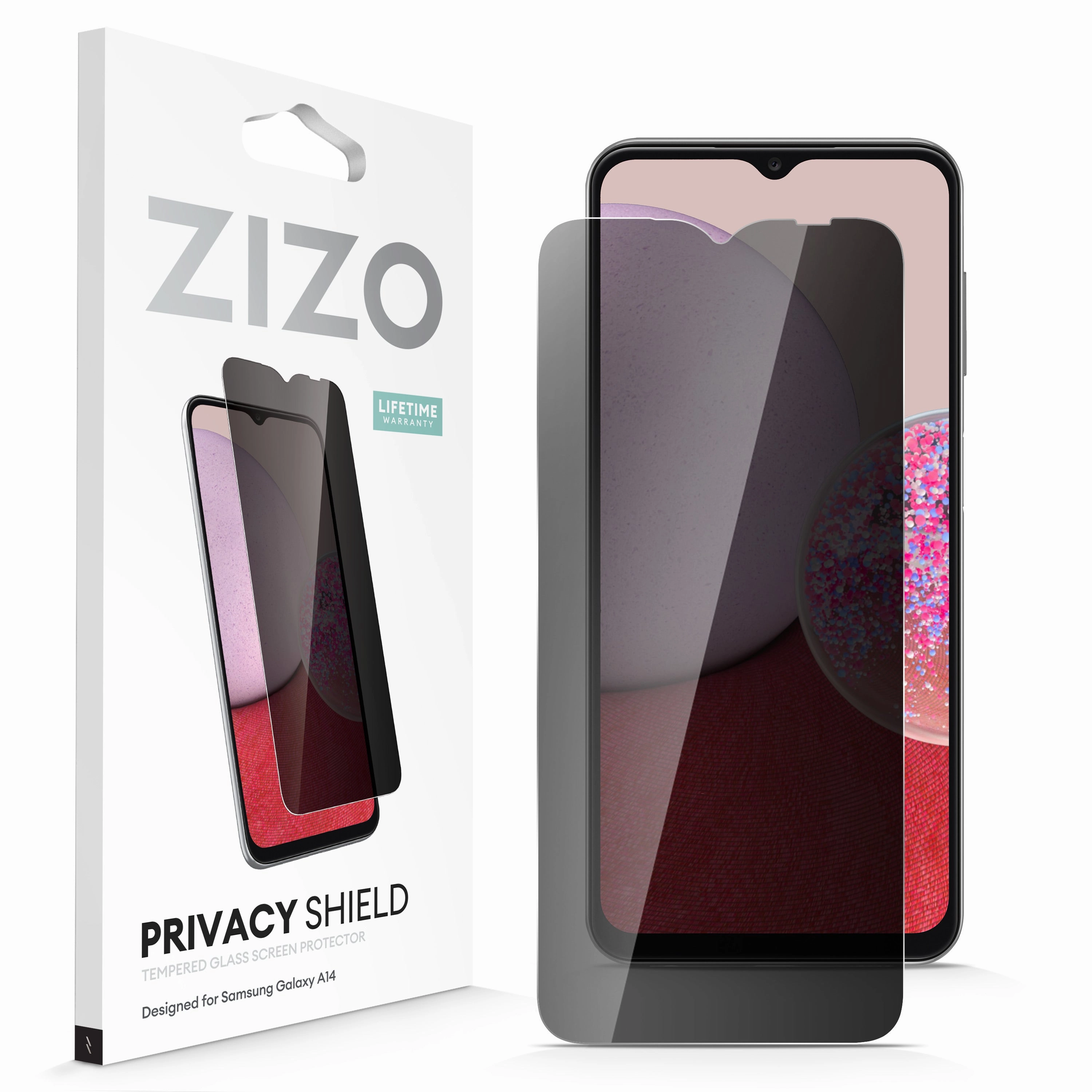 Minimal Shield ZIZO PRIVACY Tempered Glass Screen Protector for Galaxy A14 5G - Privacy