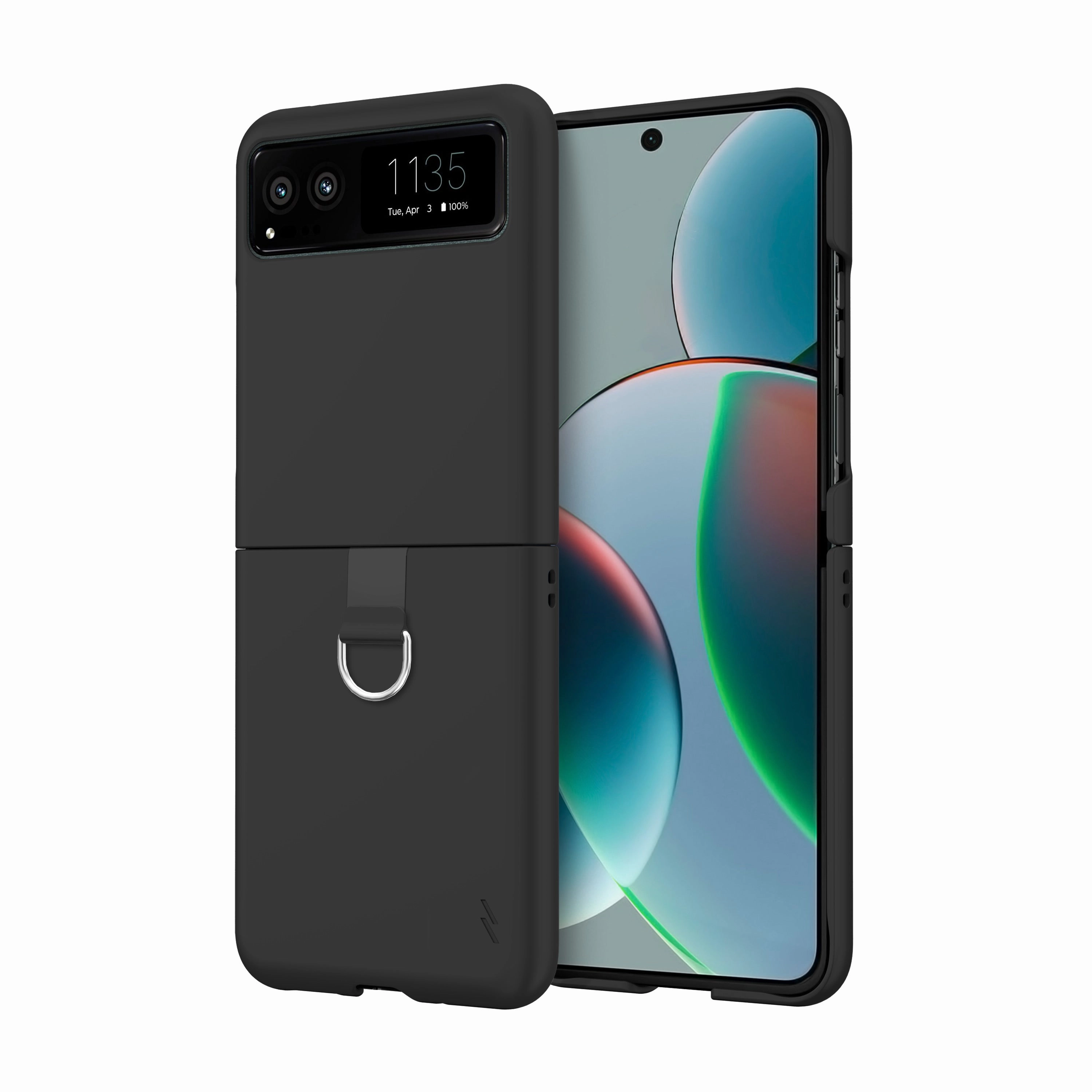 Soft Finish anti dust ZIZO REVOLVE Series moto razr 2023 Case - Magnetic Black