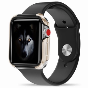 Rugged Grip Zizo Shock Series for Apple Watch 38mm, Aluminum Metal Bumper Hybrid Case