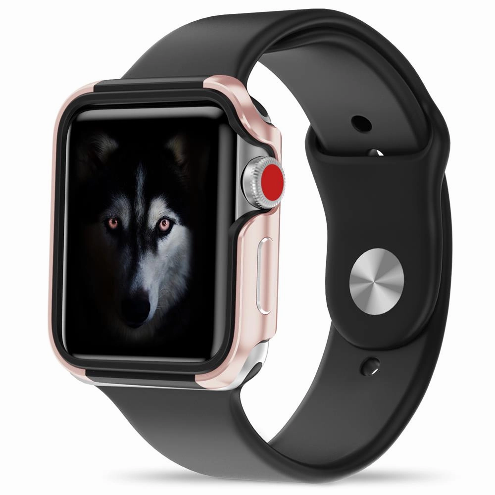Zizo Shock Series for Apple Watch 38mm, Aluminum Metal Bumper Hybrid Case Polished Finish Compact Design