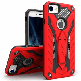 ZIZO STATIC Series iPhone SE (3rd and 2nd gen)/8/7 - Red/Black Protective Detail Luxury Texture