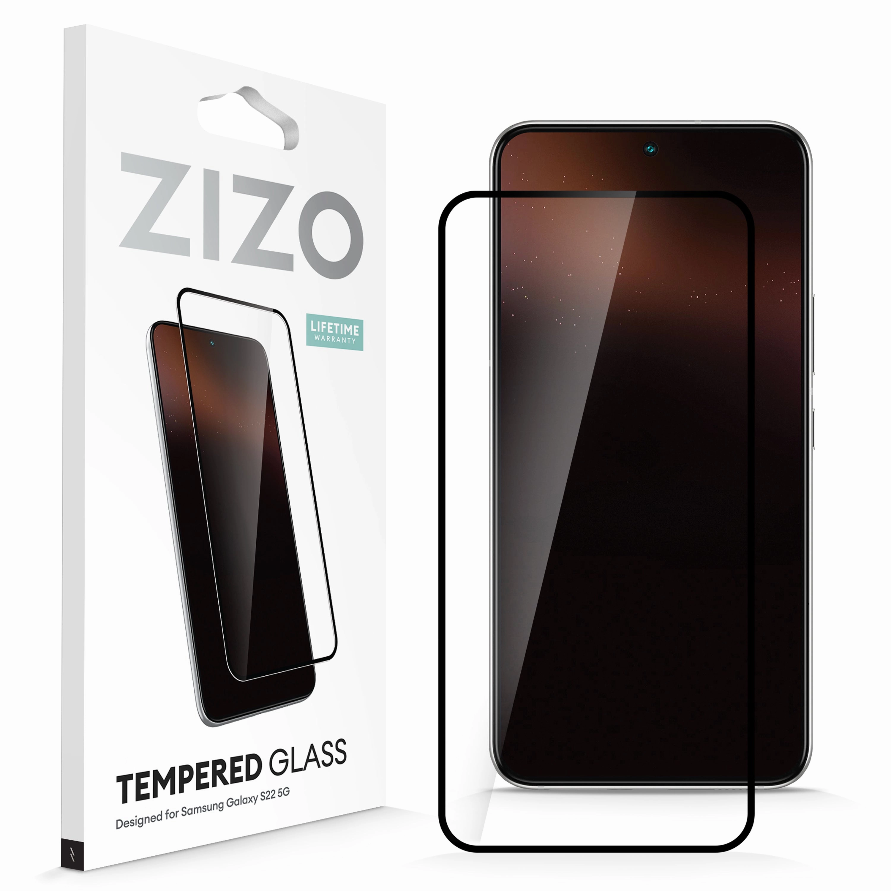 ZIZO TEMPERED GLASS Edge to Edge Screen Protector for Galaxy S22 Soft Protection Edge