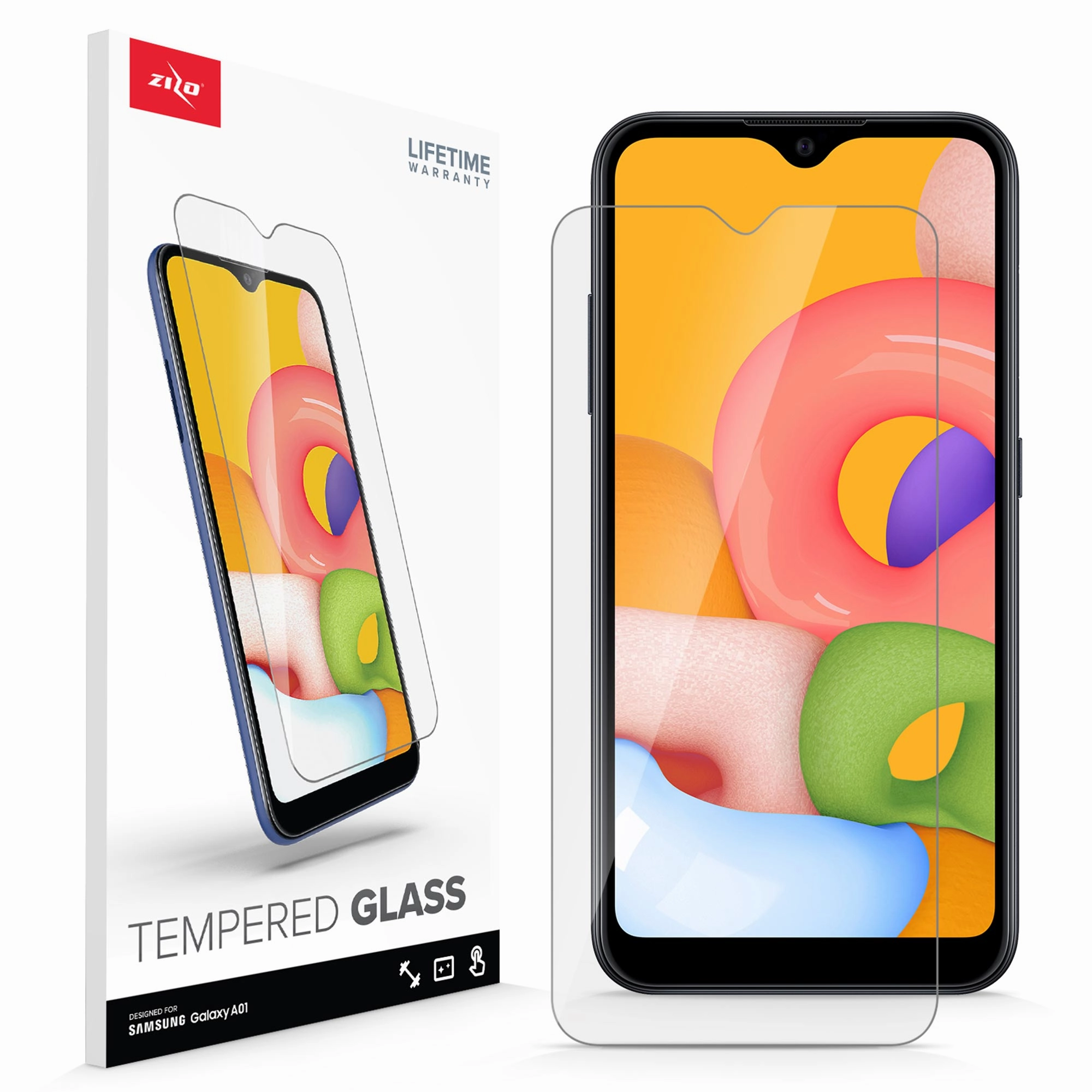 ZIZO TEMPERED GLASS Galaxy A01 Screen Protector Protective Layer Light Protection