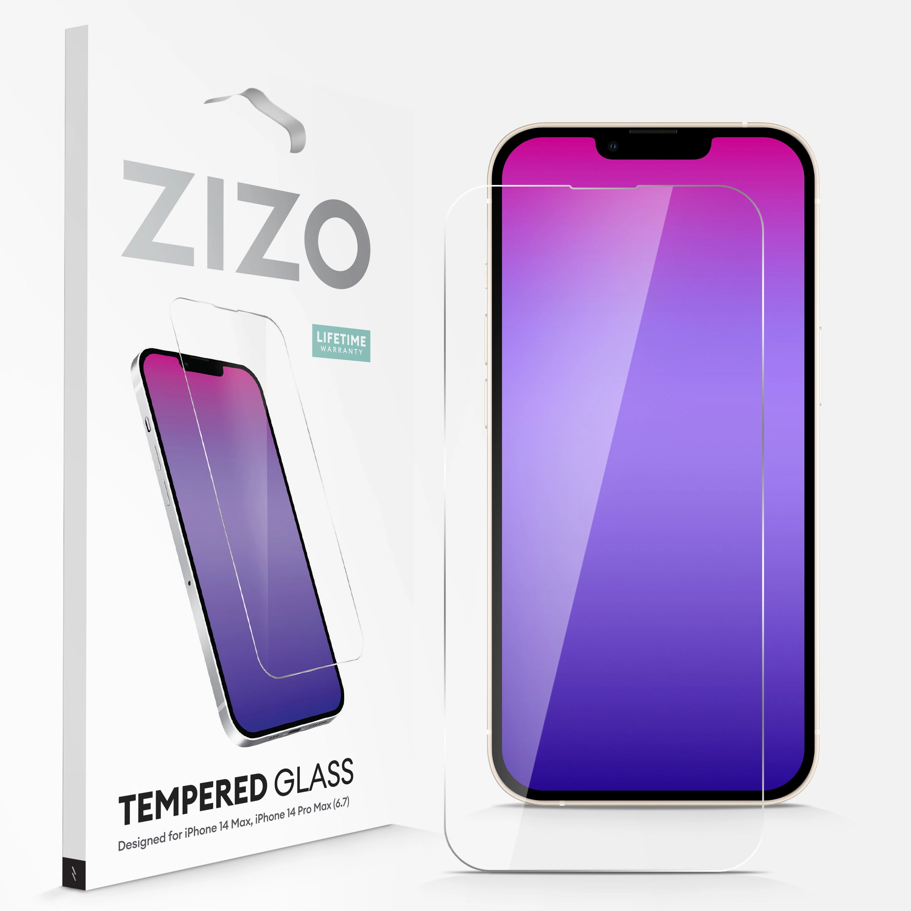 ZIZO TEMPERED GLASS Screen Protector for iPhone 14 Max (6.7) Sleek Profile
