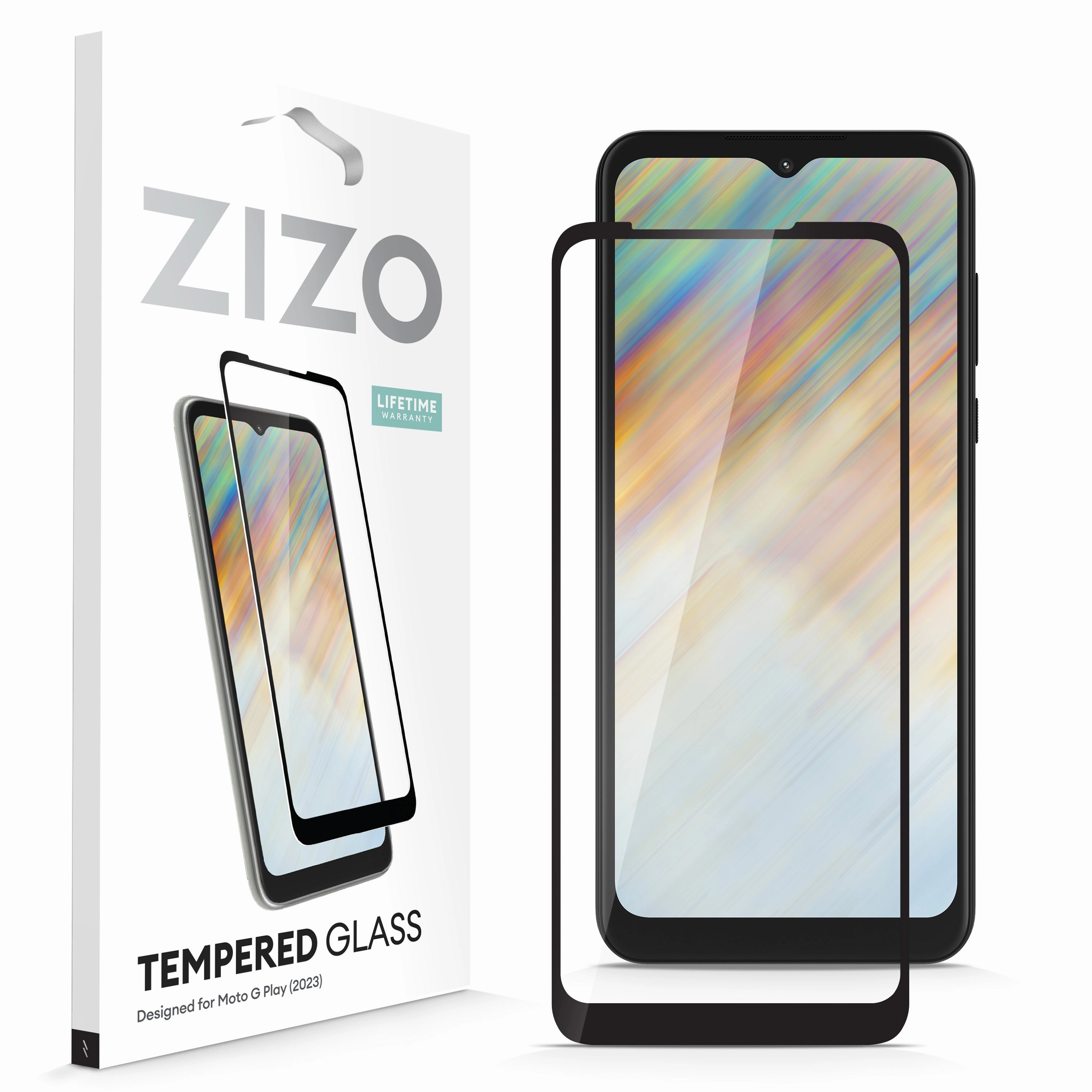 Smooth Texture Pattern ZIZO TEMPERED GLASS Screen Protector for moto g play (2023)