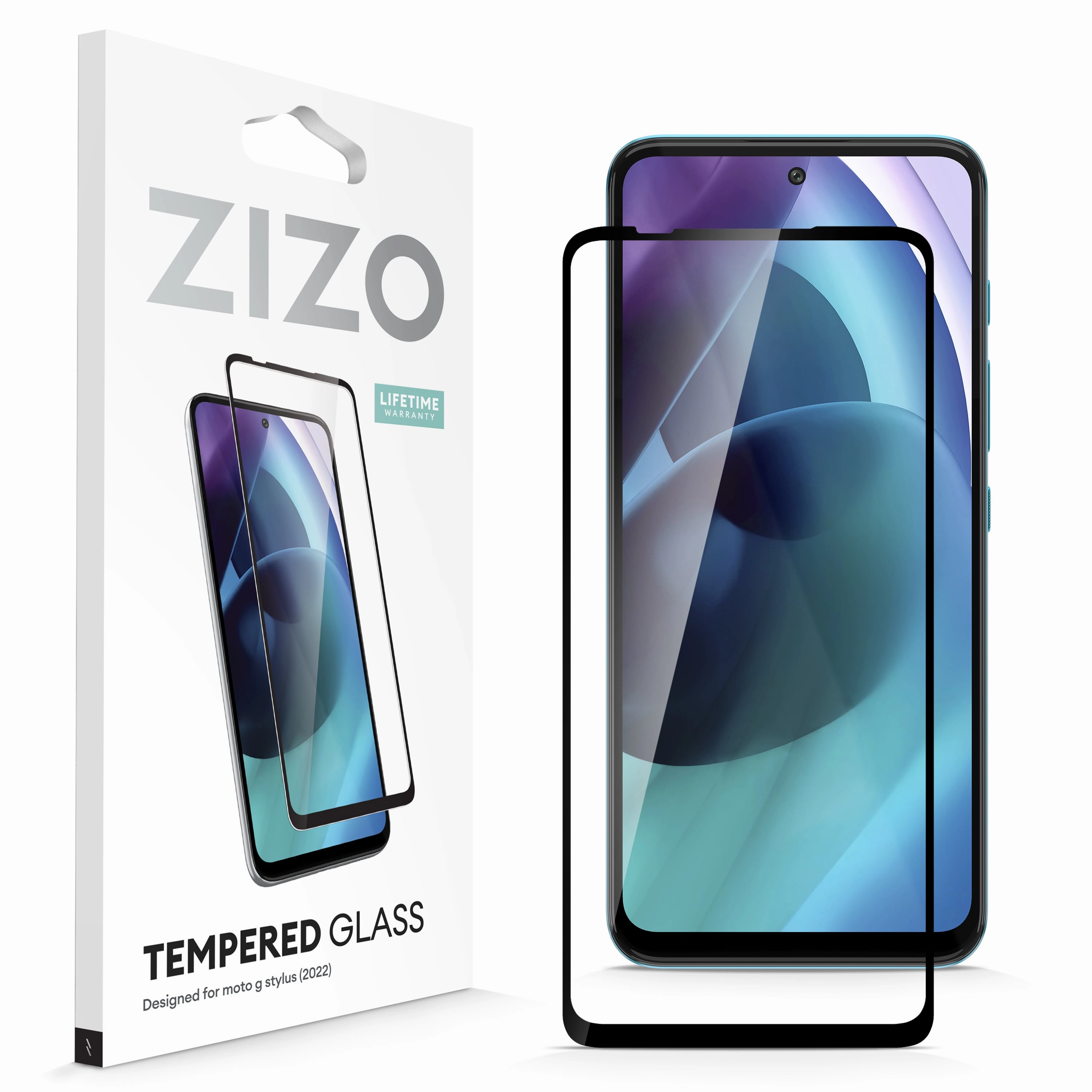 ZIZO TEMPERED GLASS Screen Protector for moto g STYLUS 5G (2022) Creative Accent Durable Surface Design